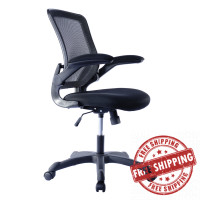Techni Mobili RTA-8050-BK Mesh Task Office Chair with Flip-Up Arms, Black